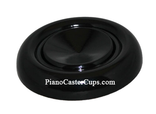 black high polish grand piano caster cup